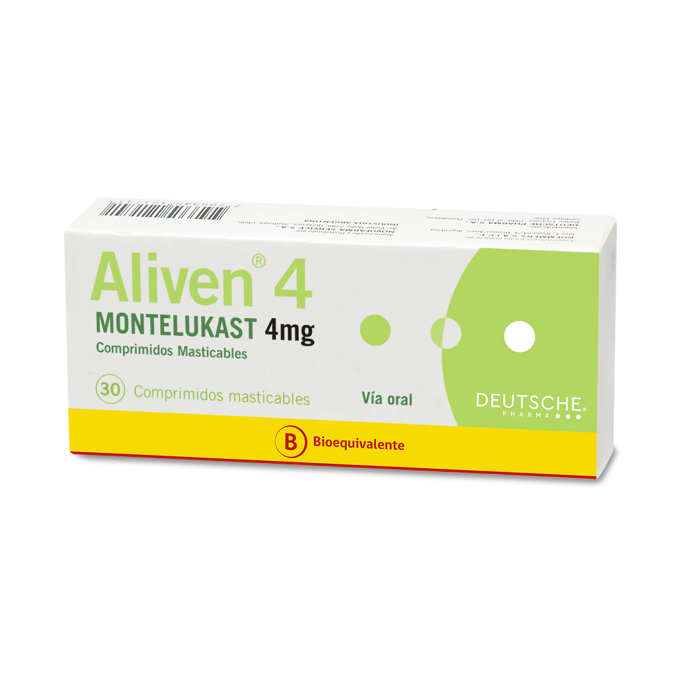 Aliven 4 Montelukast 4 mg 30 Comprimidos