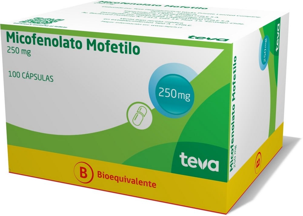 Micofenolato Mofetilo 250 mg 100 Capsulas