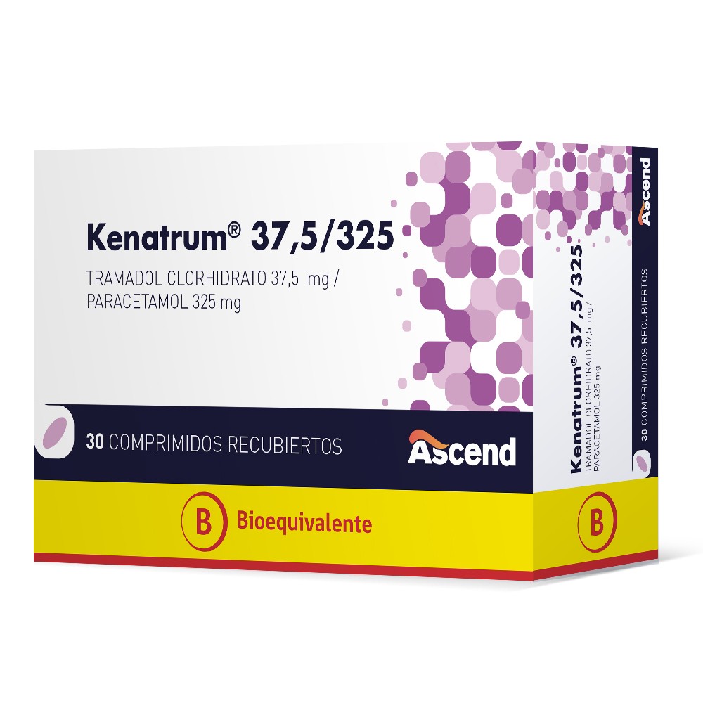 KenatrumTramadol37,5mgParacetamol325mg30ComprimidosRecubiertos