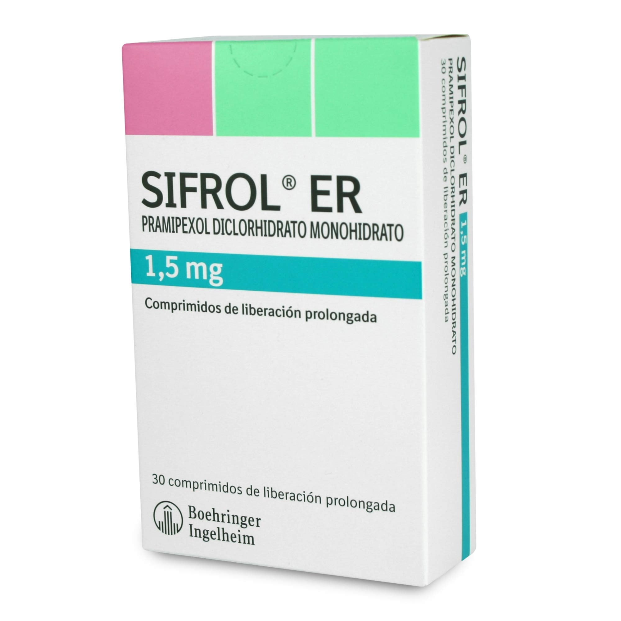 Sifrol ER Pramipexol 1,5 mg 30 Comprimidos Liberacion Prolongada