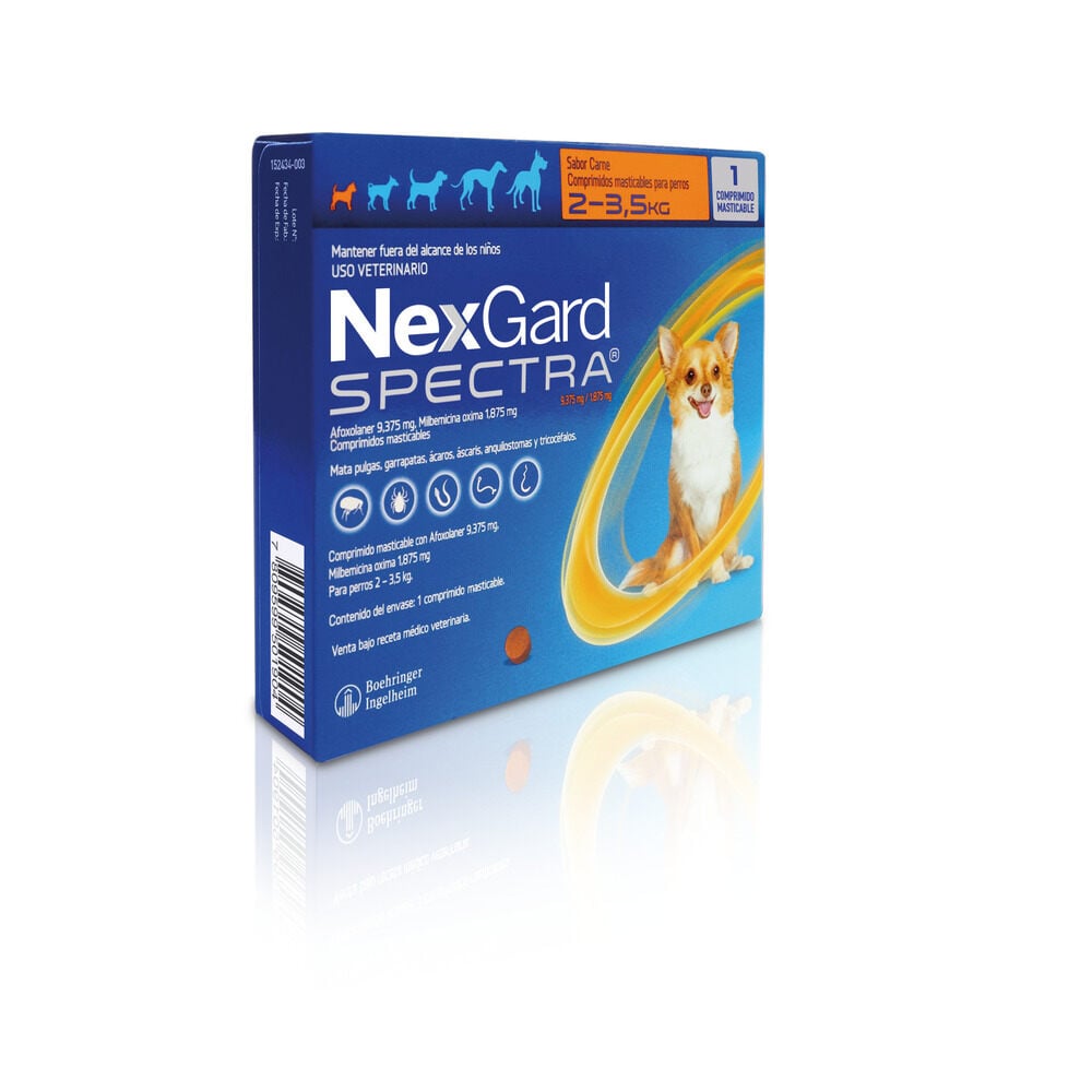 Nexgard Spectra (2 a 3,5 kg) 1 Comprimido Masticable