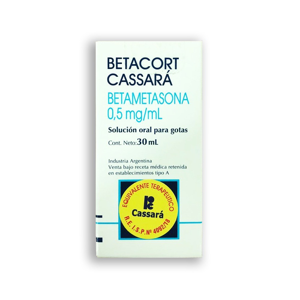 Betacort cassará betametasona 0,5 mg/mL solución oral para gotas 30 mL