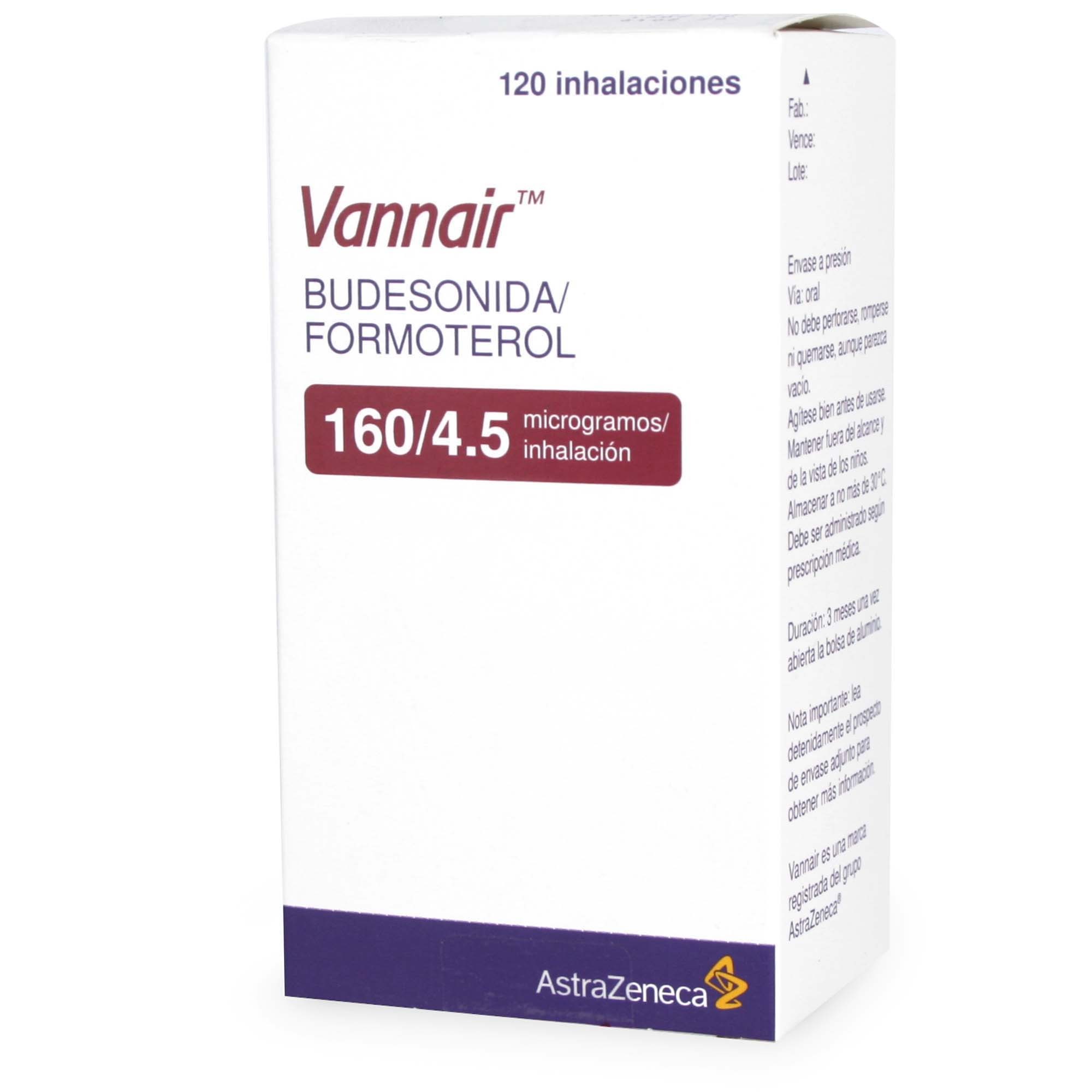 Vannair Budesonida 160 mcg Inhalador Bucal 120 Dosis
