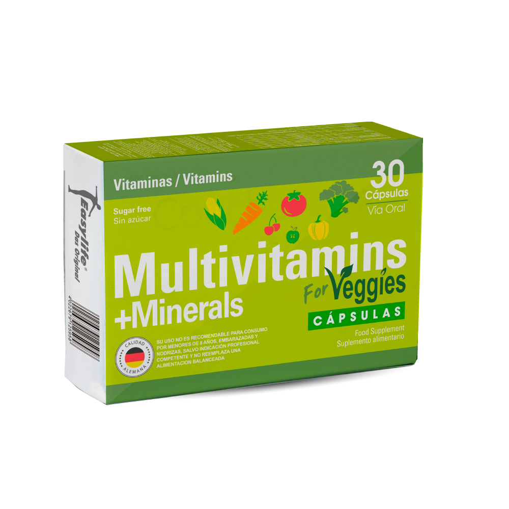 Comparar precios: Multivitamins + Minerals For Veggies 30 Cápsulas - Laboratorio EASYLIFE - ¿Cuánto Cuesta? ¿Dónde Comprar?