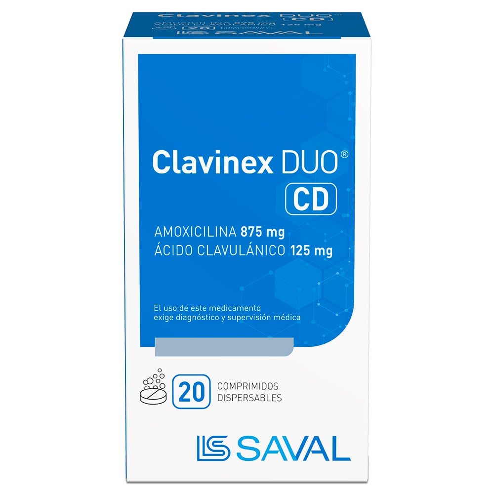 Clavinex Duo CD Amoxicilina 875 mg 20 Comprimidos