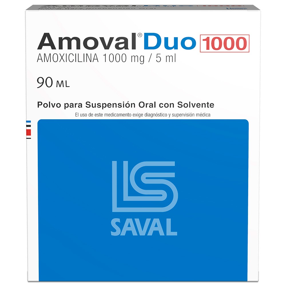Amoval Amoxicilina 1000 mg/5ml Suspension 90 mL