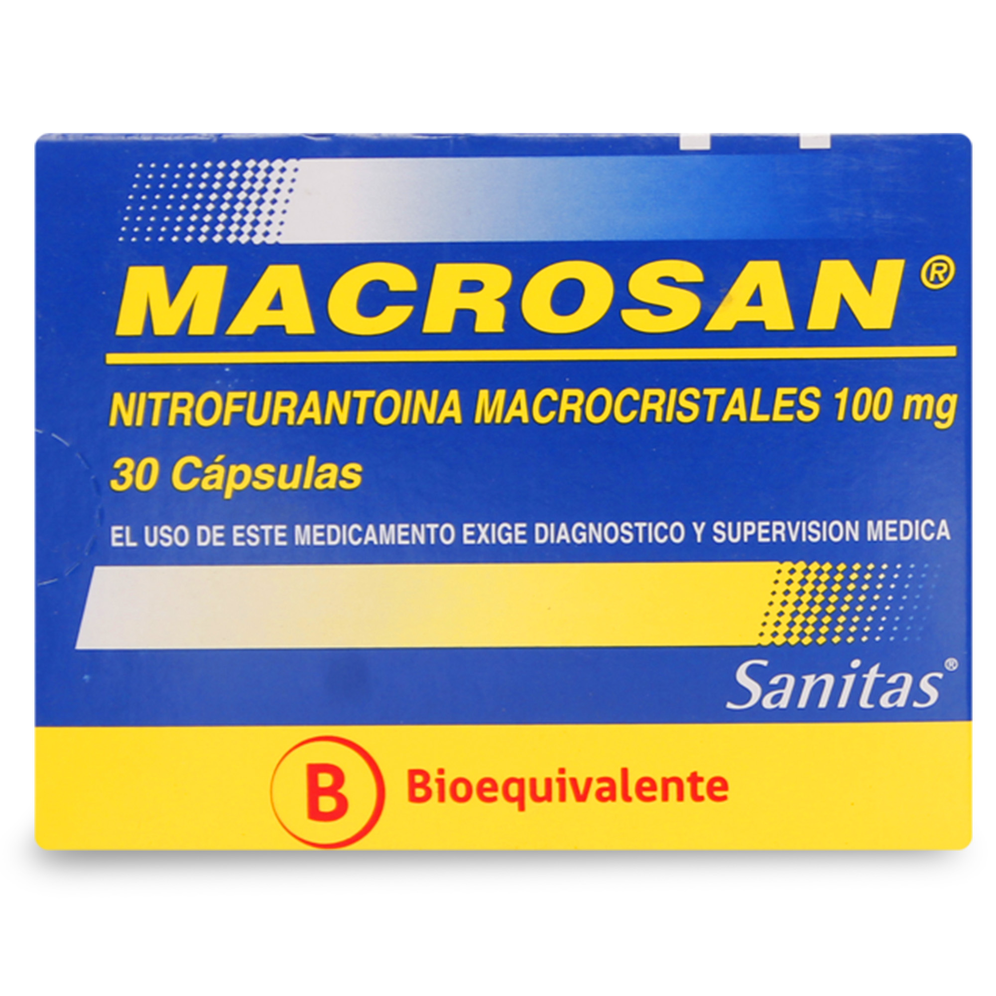 Macrosan Nitrofurantoina 100 mg 30 Cápsulas | Farmacias Cruz Verde