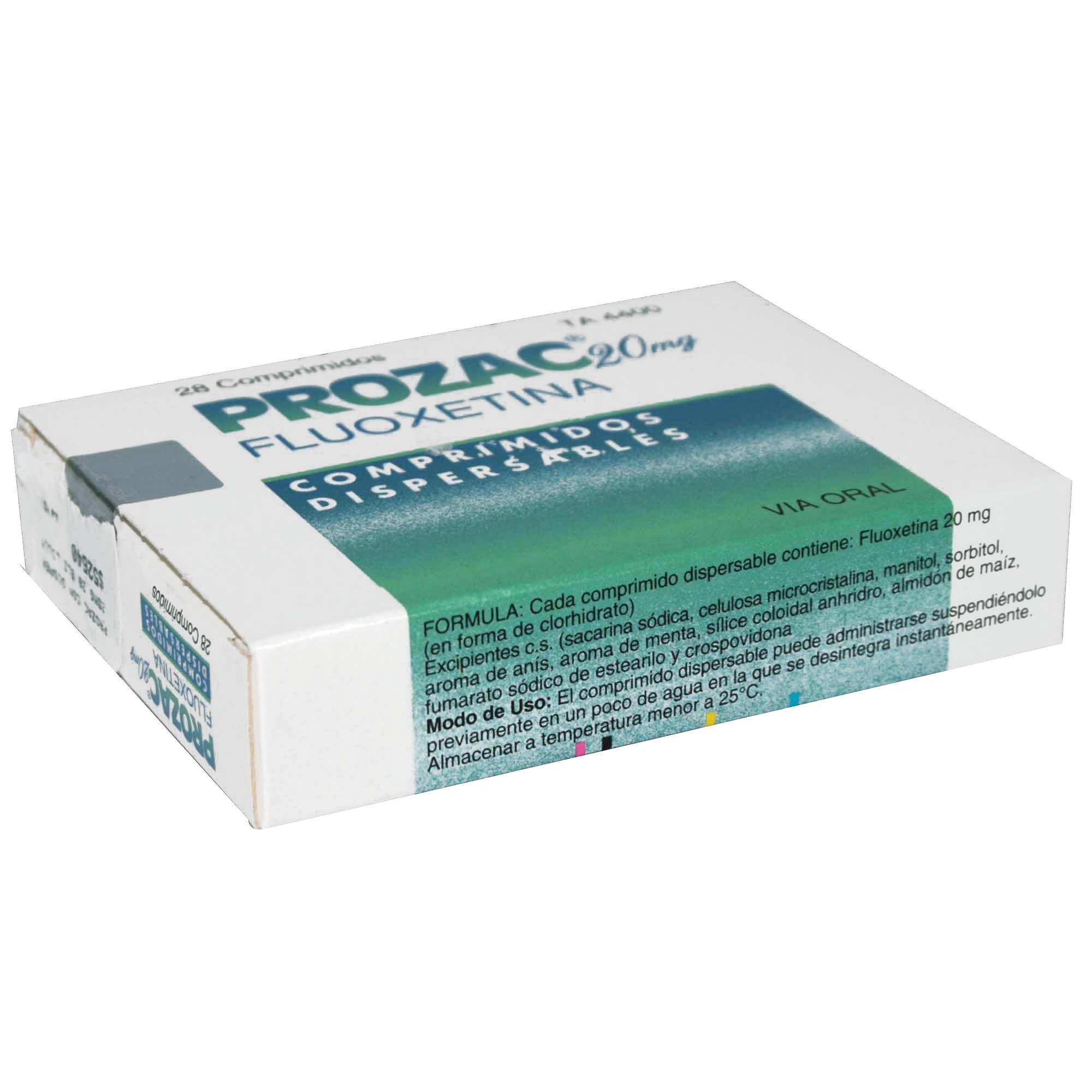 Prozac Fluoxetina 20 Mg 28 Comprimidos Dispersables | Cruz Verde