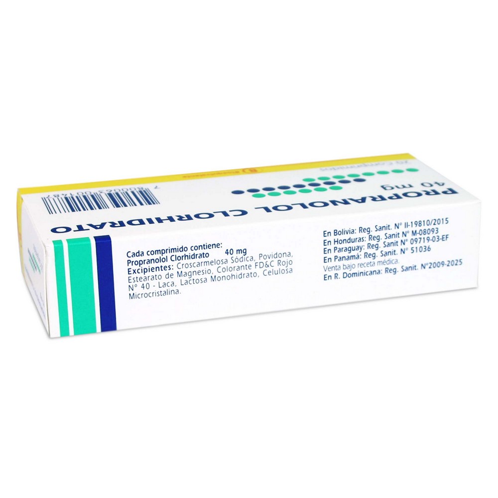 Propranolol 40 Mg Novamed Precio