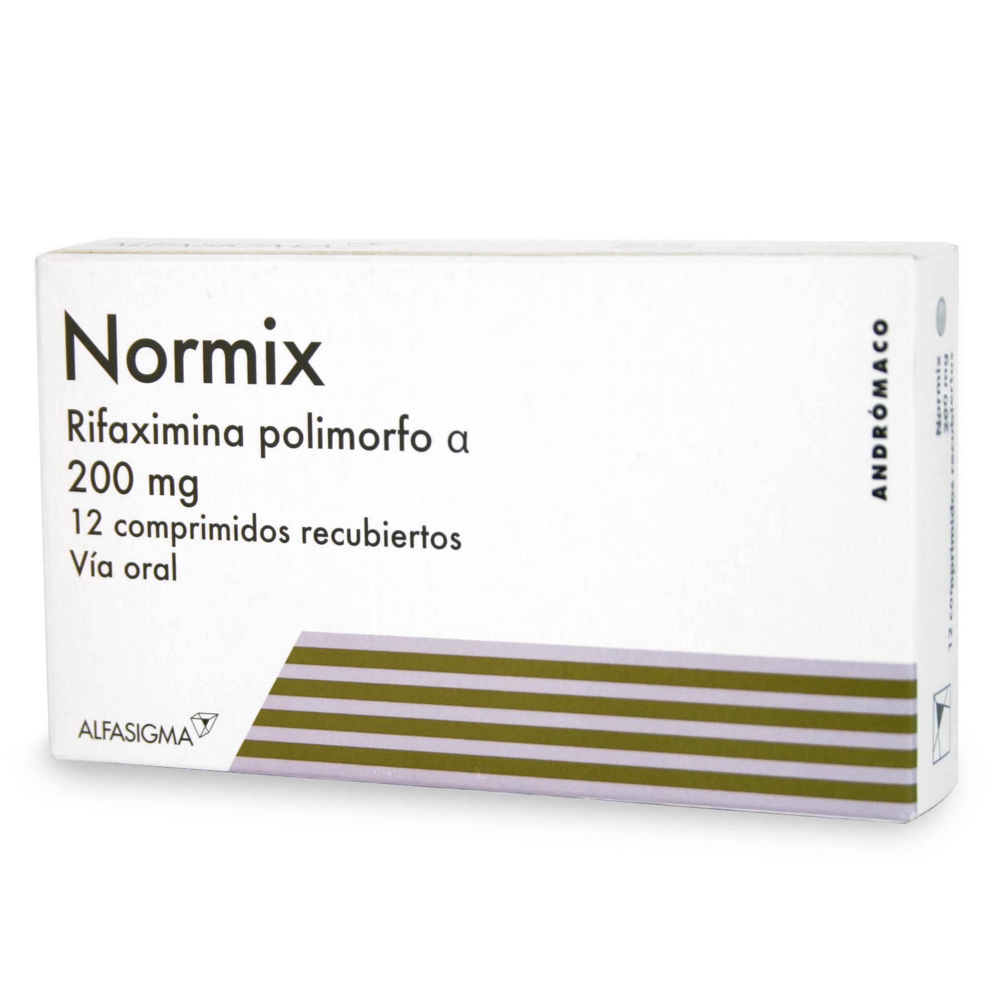 NormixRifaximinaPolimorfo200mg12ComprimidosRecubierto