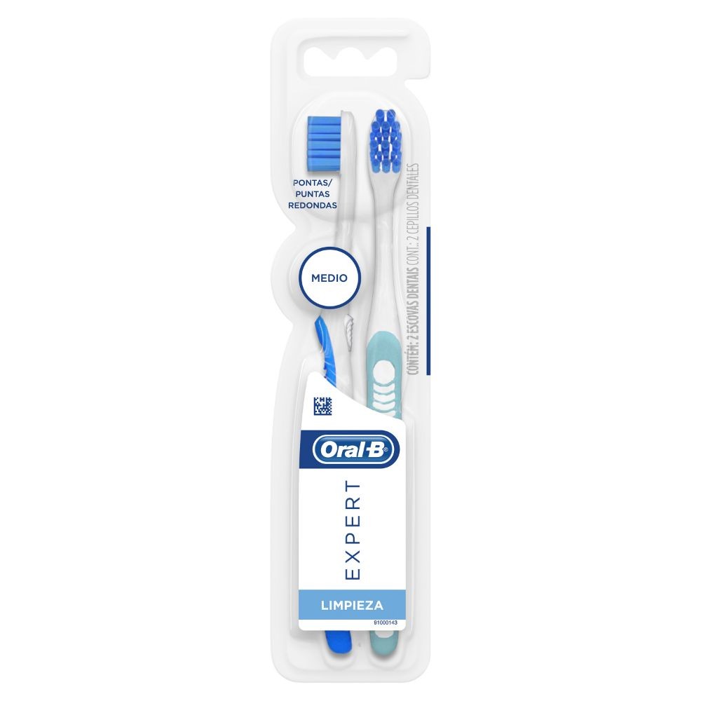 Expert Cepillo Dental Limpieza Medio X2 | Cruz Verde