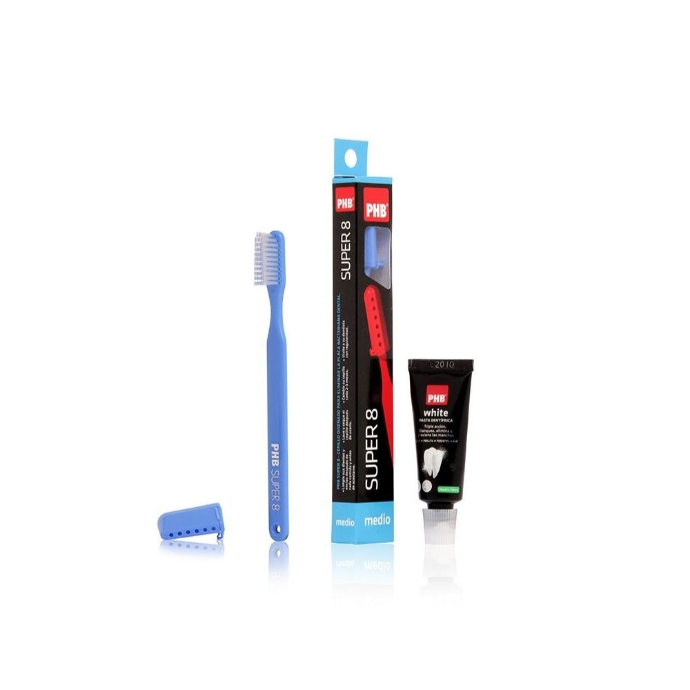 Pack Super 8 Cepillo Medio + Pasta White 15ml | Cruz Verde