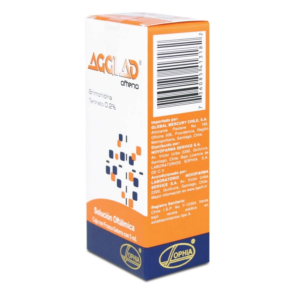 Agglad Ofteno Brimonidina 0,2% Solución Oftálmica 5 mL | Cruz Verde