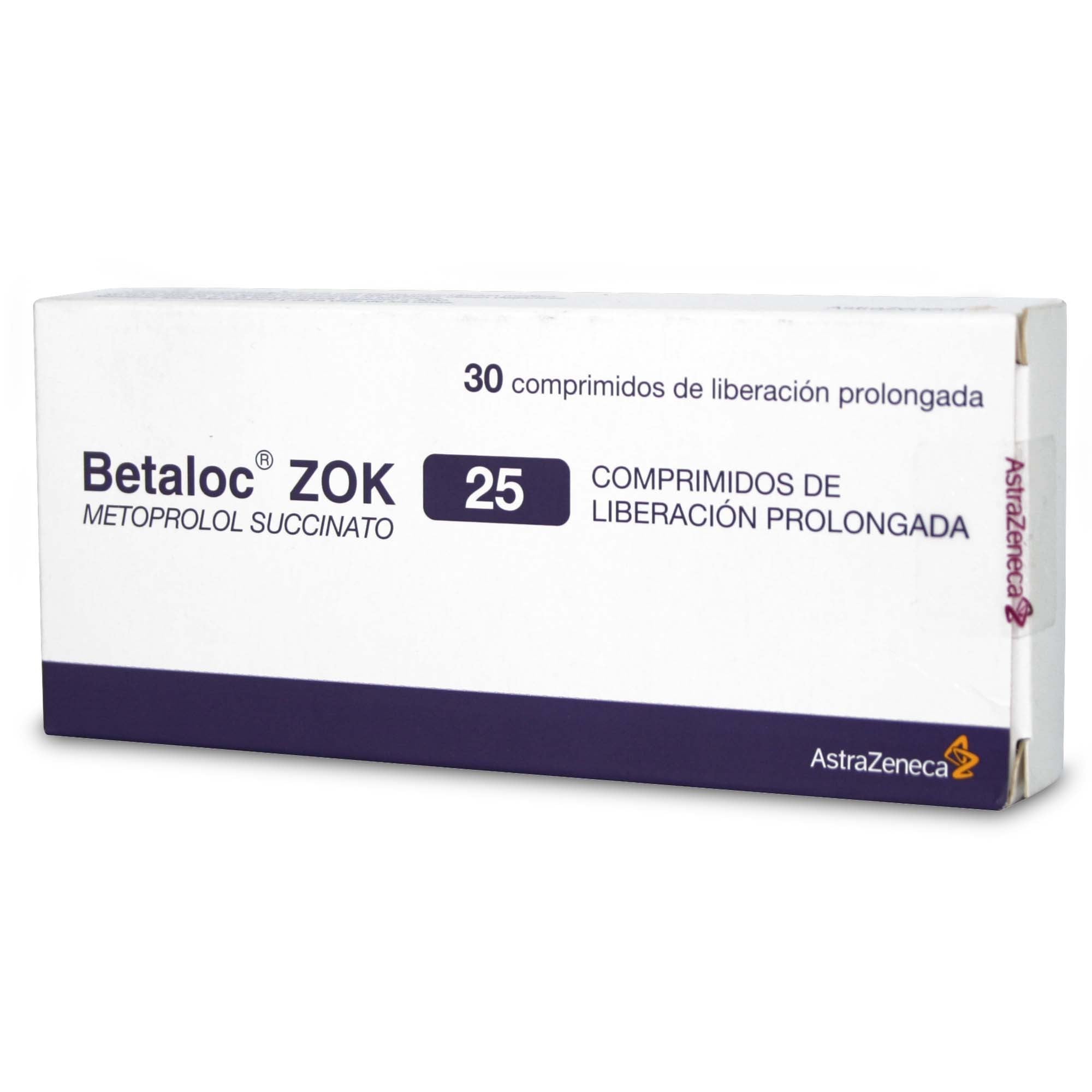 Betaloc Zok Metoprolol Succinato 23,75 mg 30 Comprimidos Liberacion Prolongada