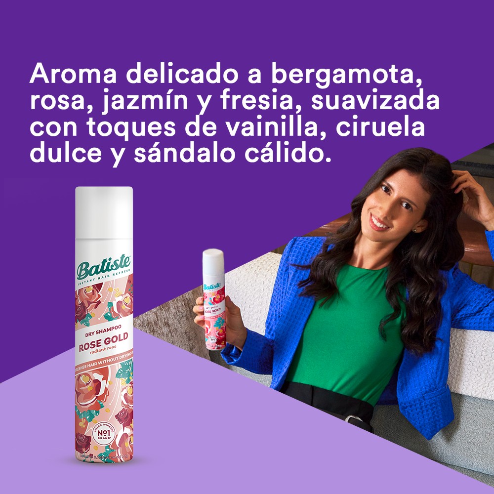 Shampoo En Seco Rose grold 200 ml Farmacias Cruz Verde