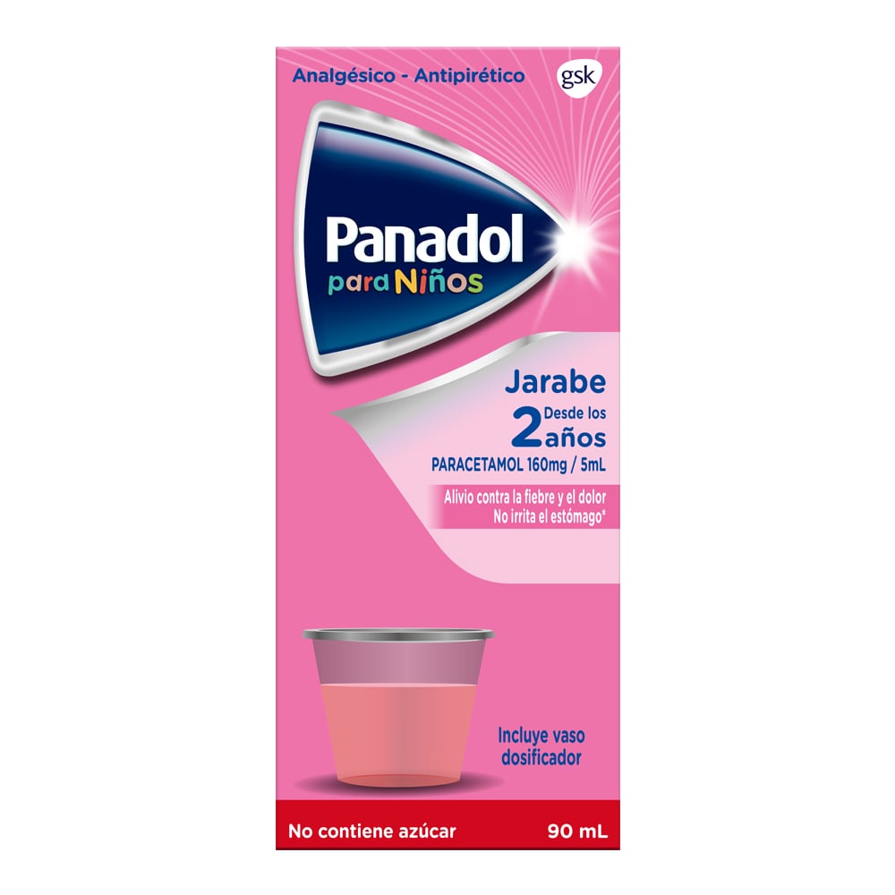 Panadol Niños Paracetamol 160 mg / 5 mL Jarabe 90 mL Farmacias Cruz Verde