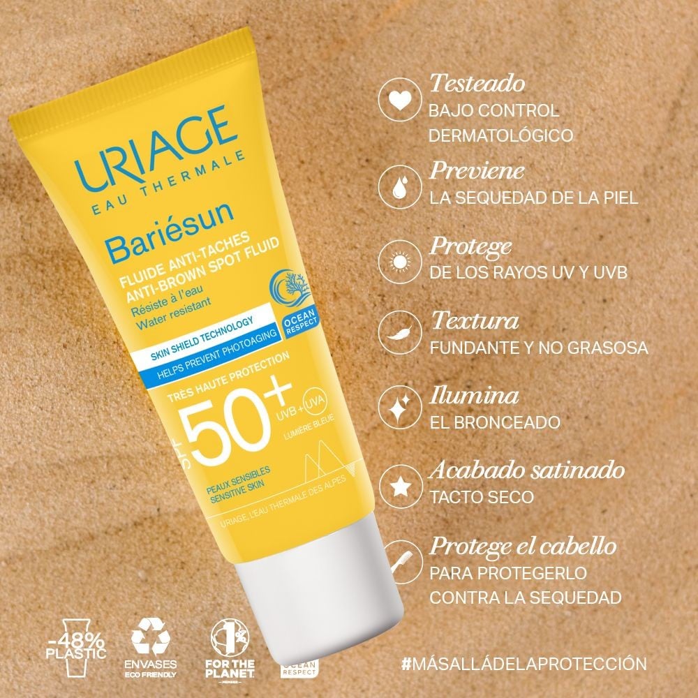 Protector Solar Antimanchas Rostro Bariésun Fluido SPF50+ 40ml | Cruz Verde