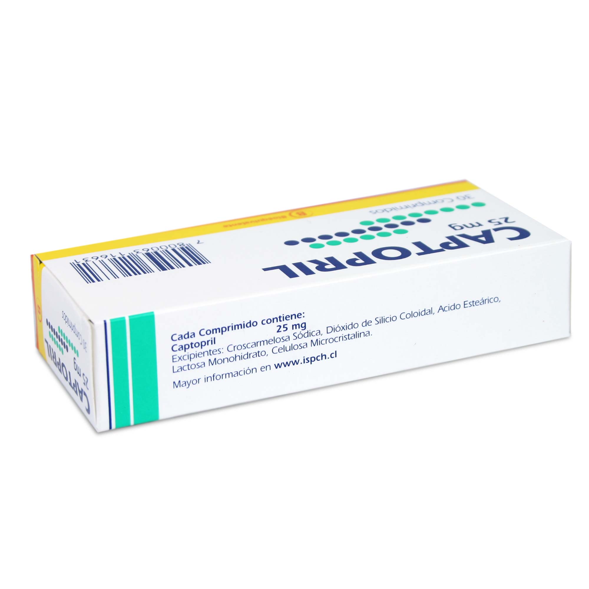 Captopril 25 mg 30 Comprimidos | Farmacias Cruz Verde