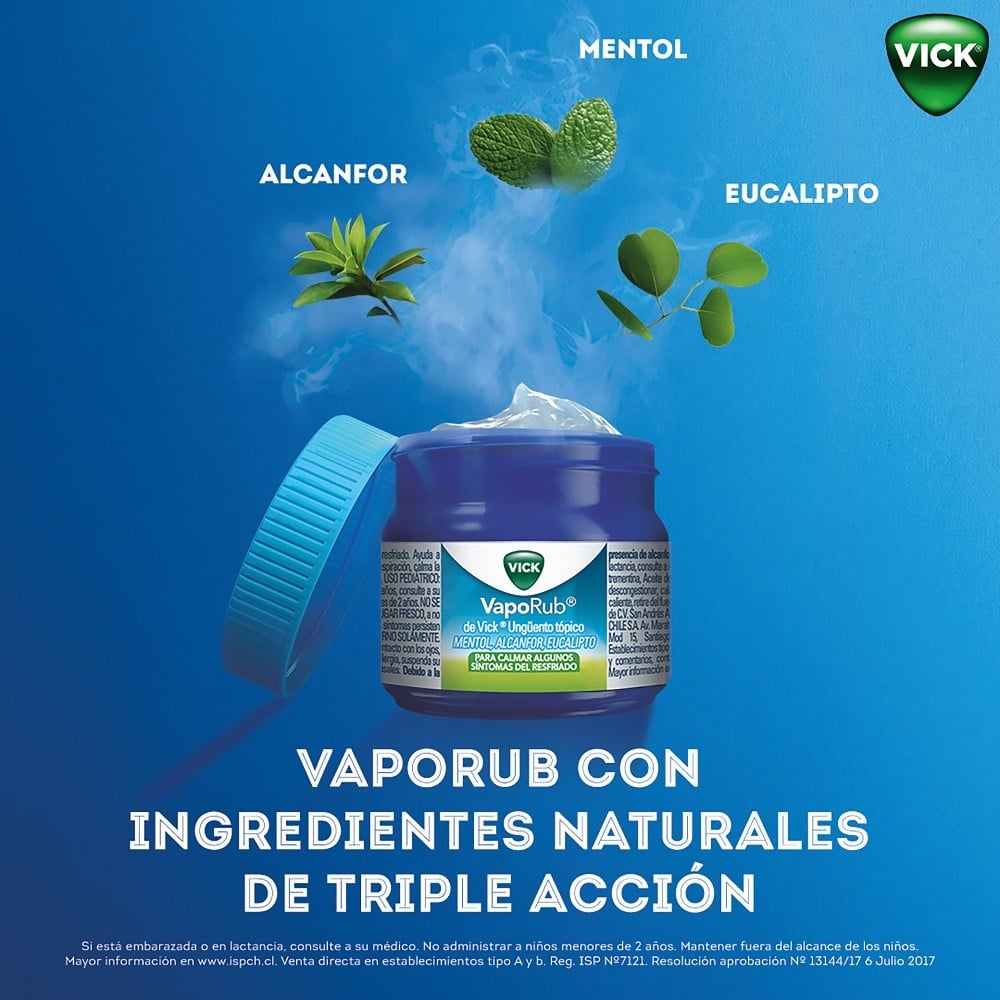 Vaporub Mentol 1,35% Ungüento Tópico 50 gr | Farmacias Cruz Verde