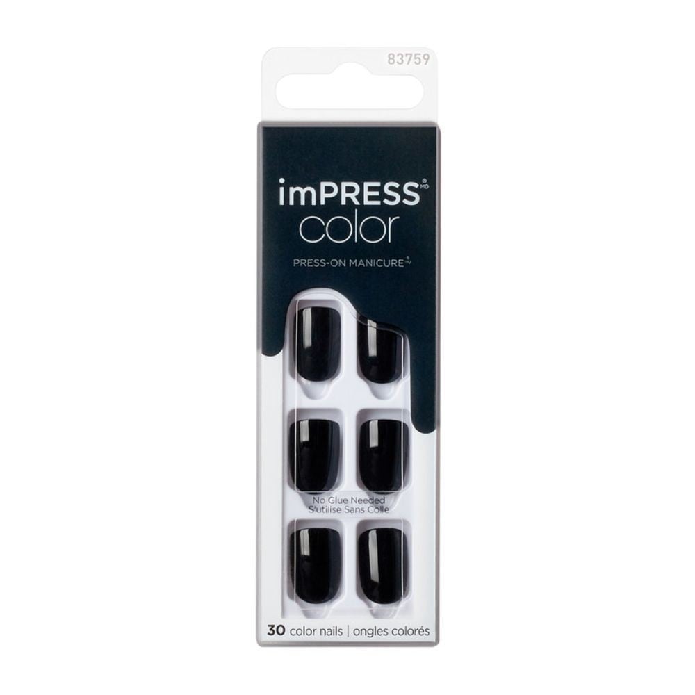 Impress Color Unas de Color 020 All Black X30
