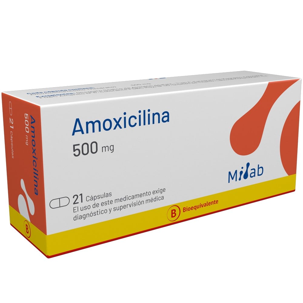 Amoxicilina 500 mg 21 Cápsulas Cruz Verde