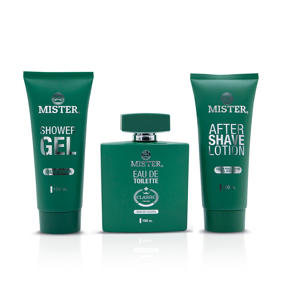 Mister Classic Eau de Toilette Spray 100 mL + After Shave 150 mL + Body