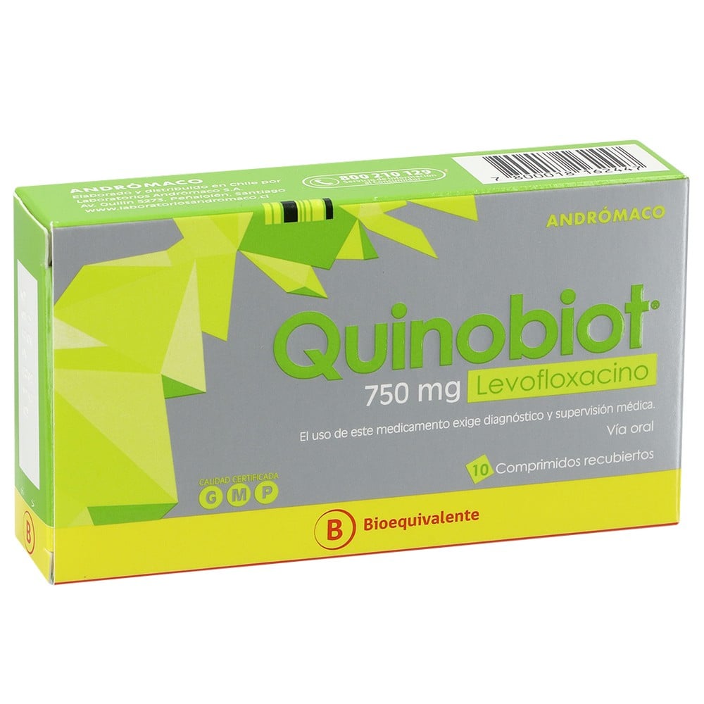 Quinobiot Levofloxacina 750 mg 10 Comprimidos