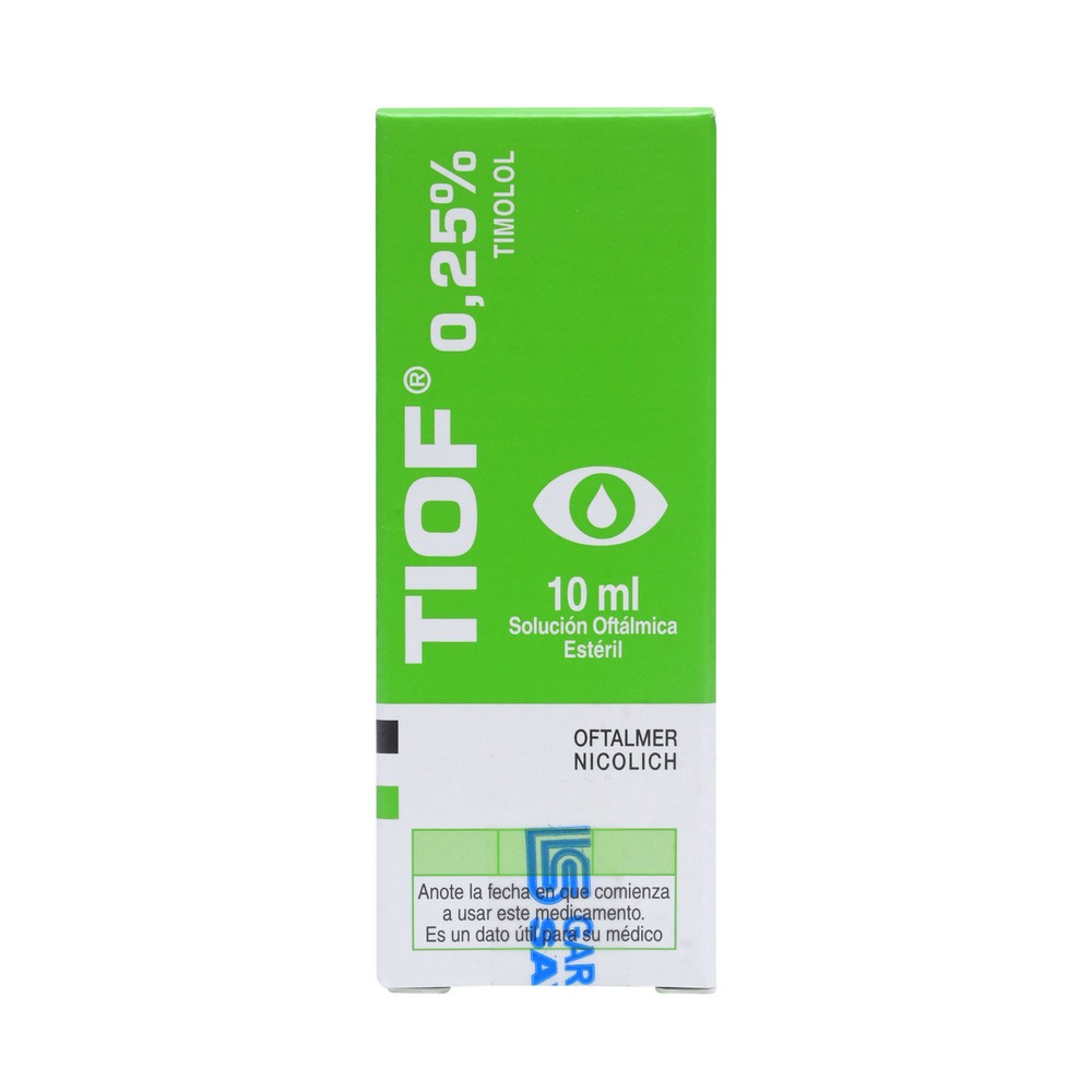 Tiof Timolol 0,25% Solución Oftálmica 10 mL | Cruz Verde