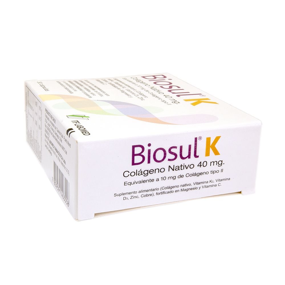 Biosul K Colágeno Nativo Tipo Ii 40Mg X 30 Cáp | Cruz Verde