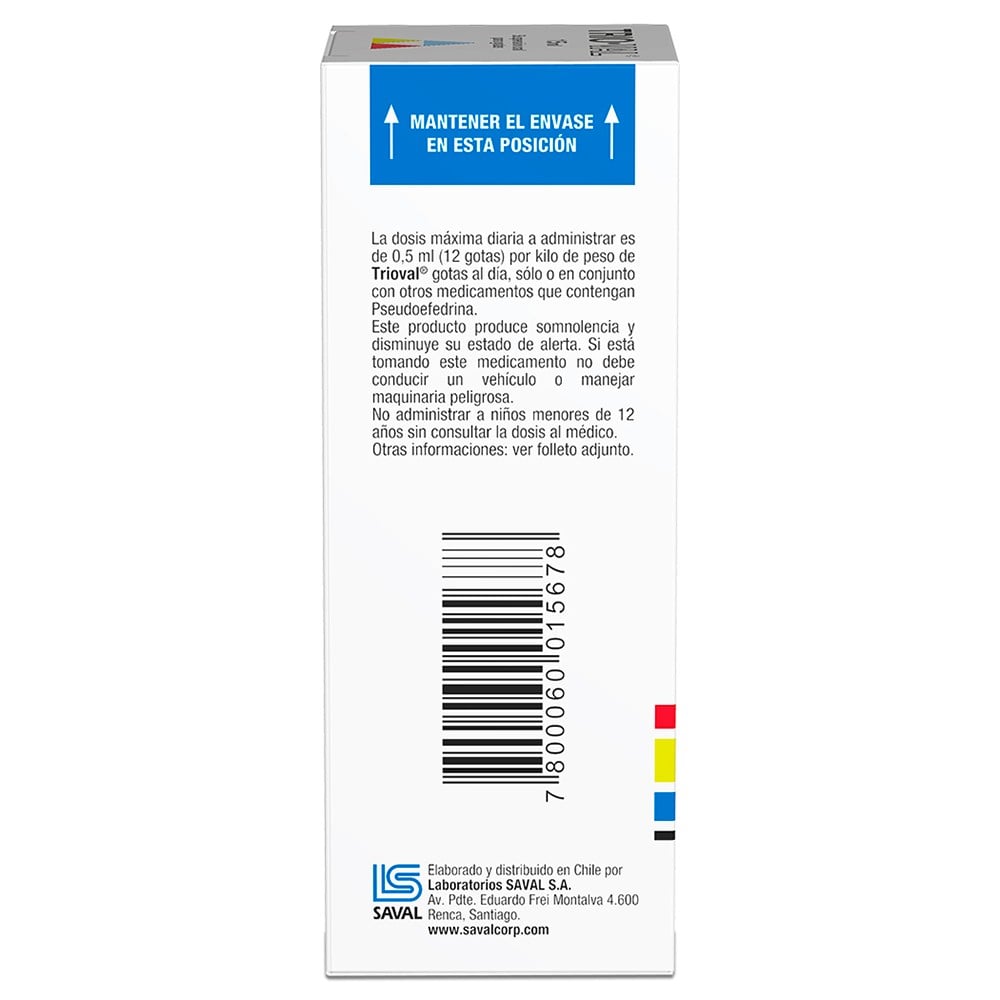 Trio-Val Paracetamol 120 mg Gotas 15 mL | Cruz Verde