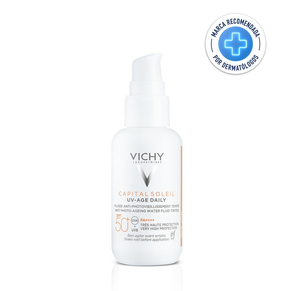 Capital Soleil Fluido Con Color Spf50+ Uv Age Daily 40 ml