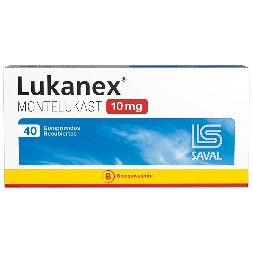 Lukanex Montelukast 10 mg 40 Comprimidos Recubierto