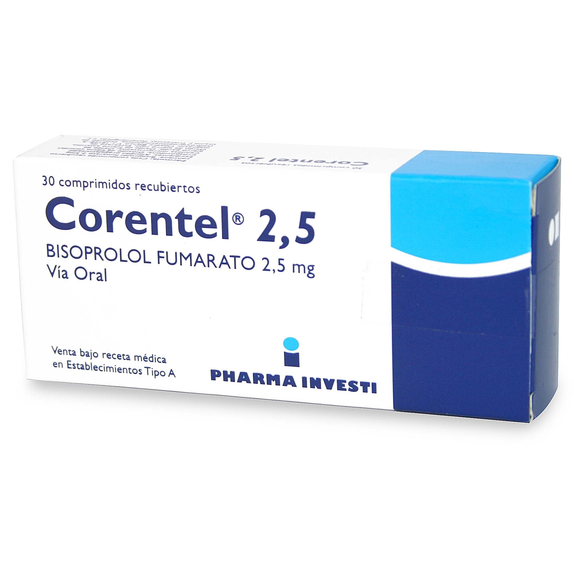 Corentel Bisoprolol 2,5 mg 30 Comprimidos Recubiertoss
