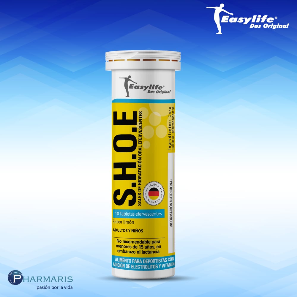 S.H.O.E Sabor Limón 10 Tabletas Efervescentes | Cruz Verde