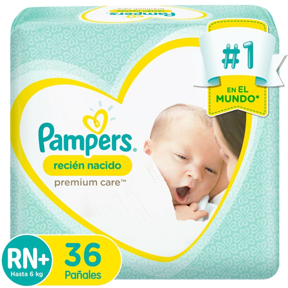 Pampers Recién Nacido - Hasta 6 kg - 36 Unidades