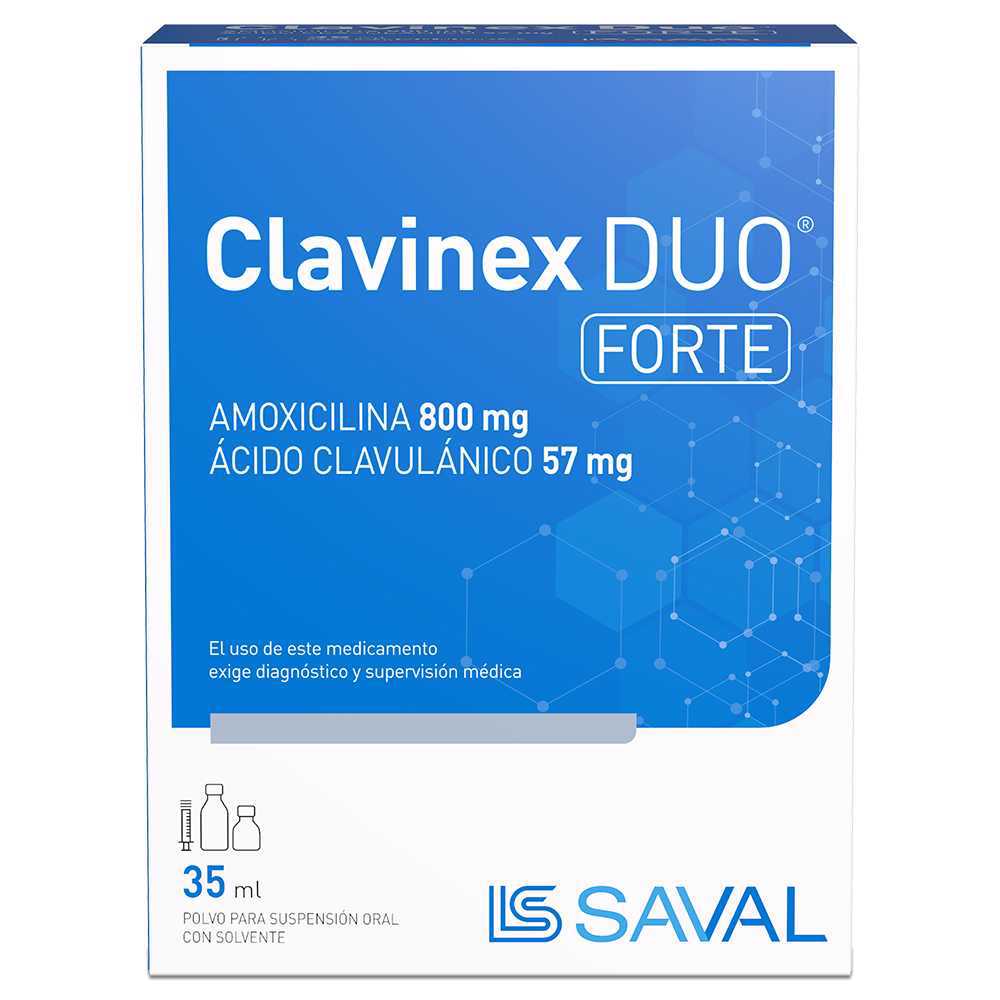 Clavinex Duo Forte 800/57 Amoxicilina 57 mg/5mL Suspension 35 mL