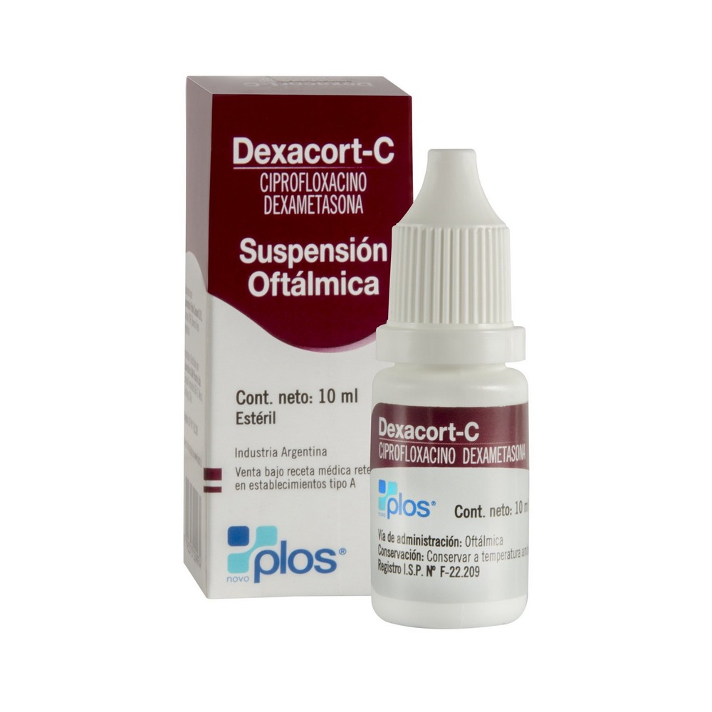 Dexacort-C Ciprofloxacino 0,1% Suspensión Oftálmica 10 mL