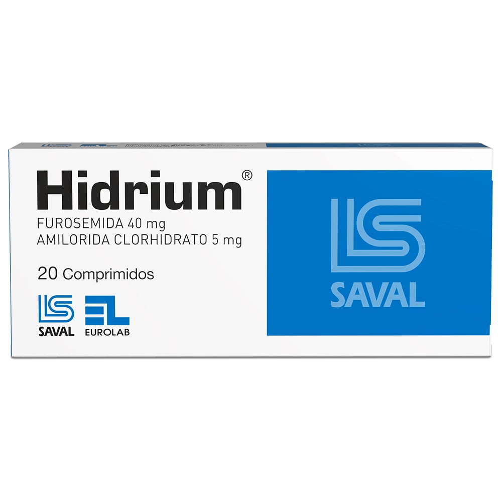 Hidrium Furosemida 40 mg 20 Comprimidos
