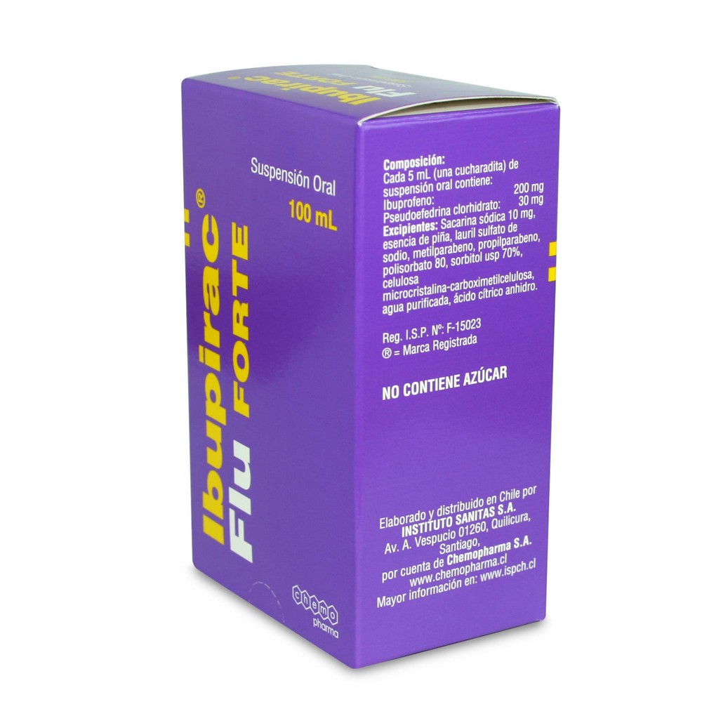 Ibupirac flu Forte Ibuprofeno 30 mg/5mL Suspensión 100 mL Farmacias