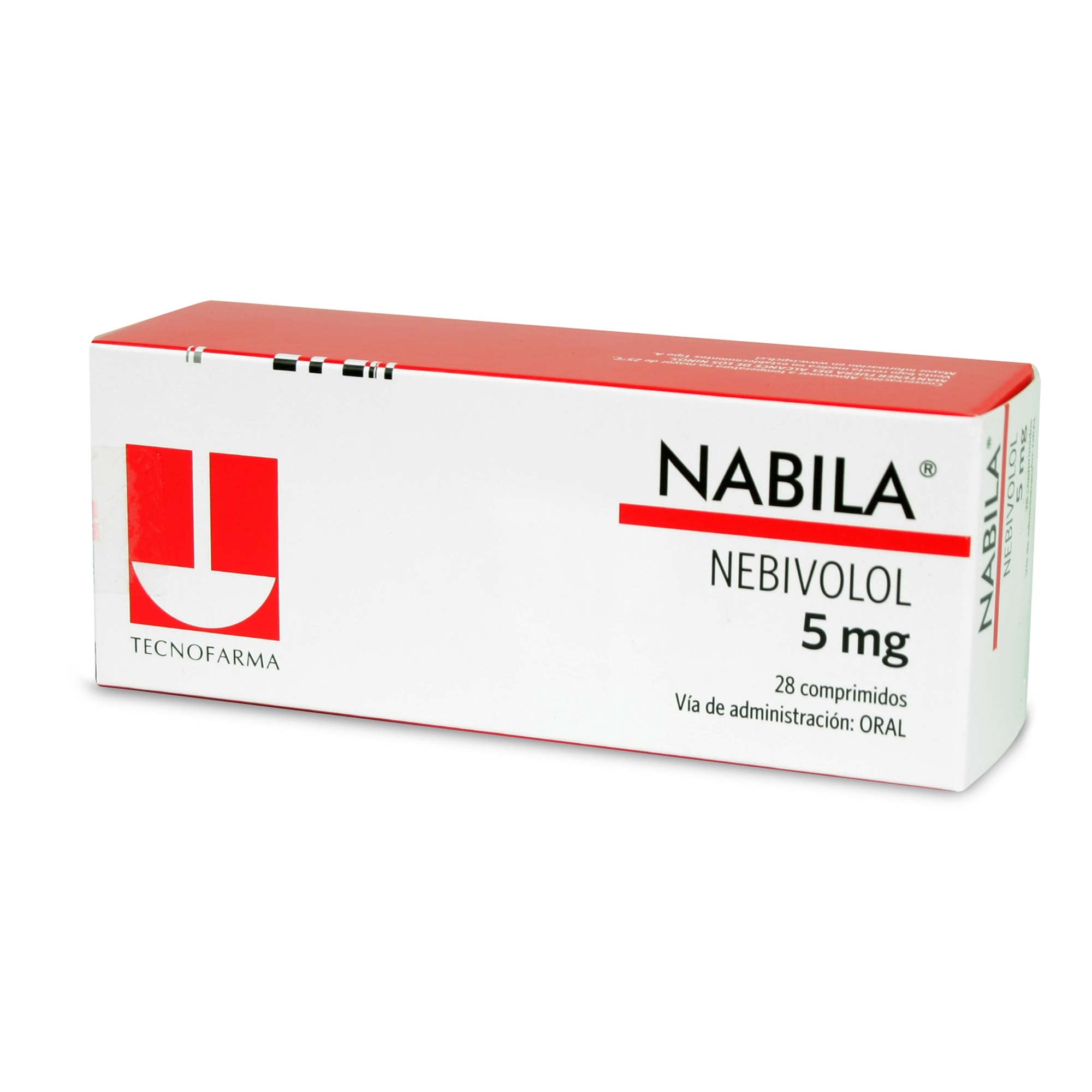 Nabila Nebivolol 5 mg 28 Comprimidos - FarmaCompara