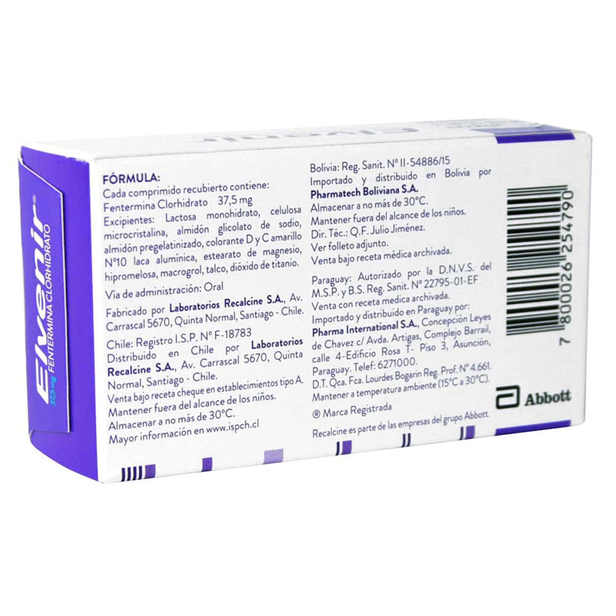 Fentermina Clorhidrato 37 5 Mg Precio