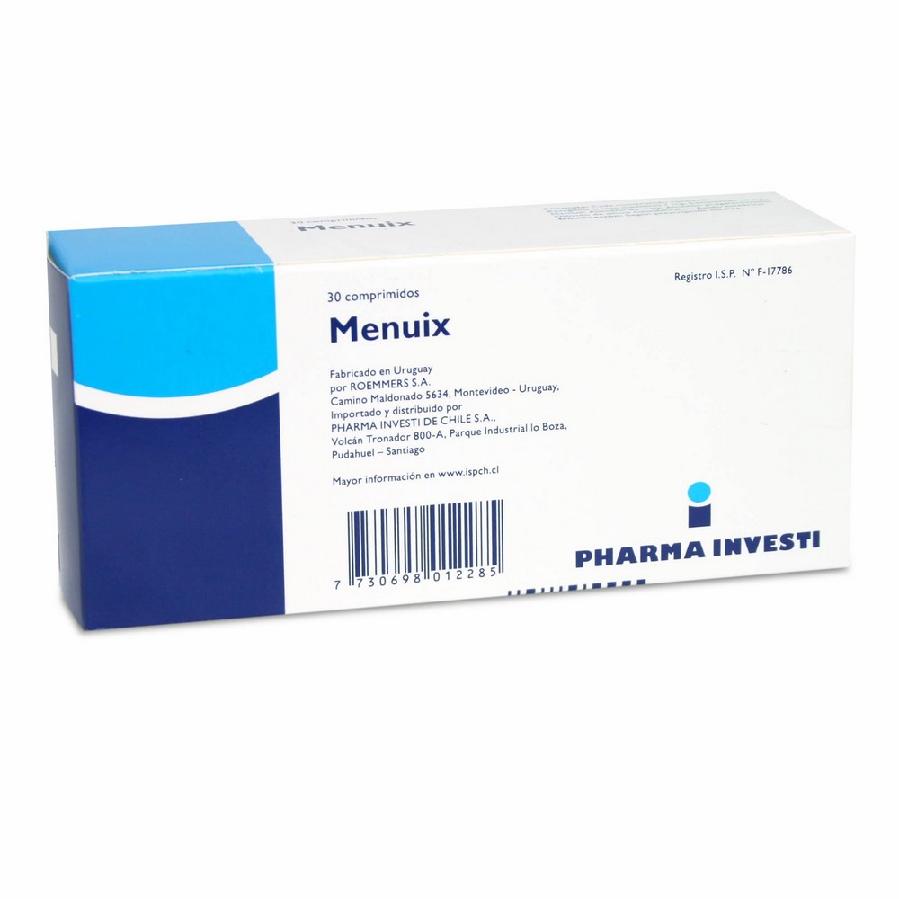 Menuix Menuix Rasagilina 1 mg 30 Comprimidos | Cruz Verde