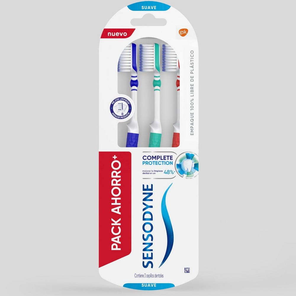 Complete Proteccion Cepillo Dental Suave X3
