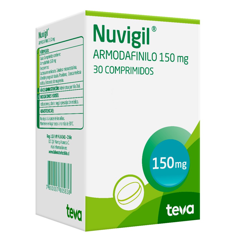 Excretar Semejanza Grupo Nuvigil Armodafinilo 150 mg 30 Comprimidos | Farmacias Cruz Verde