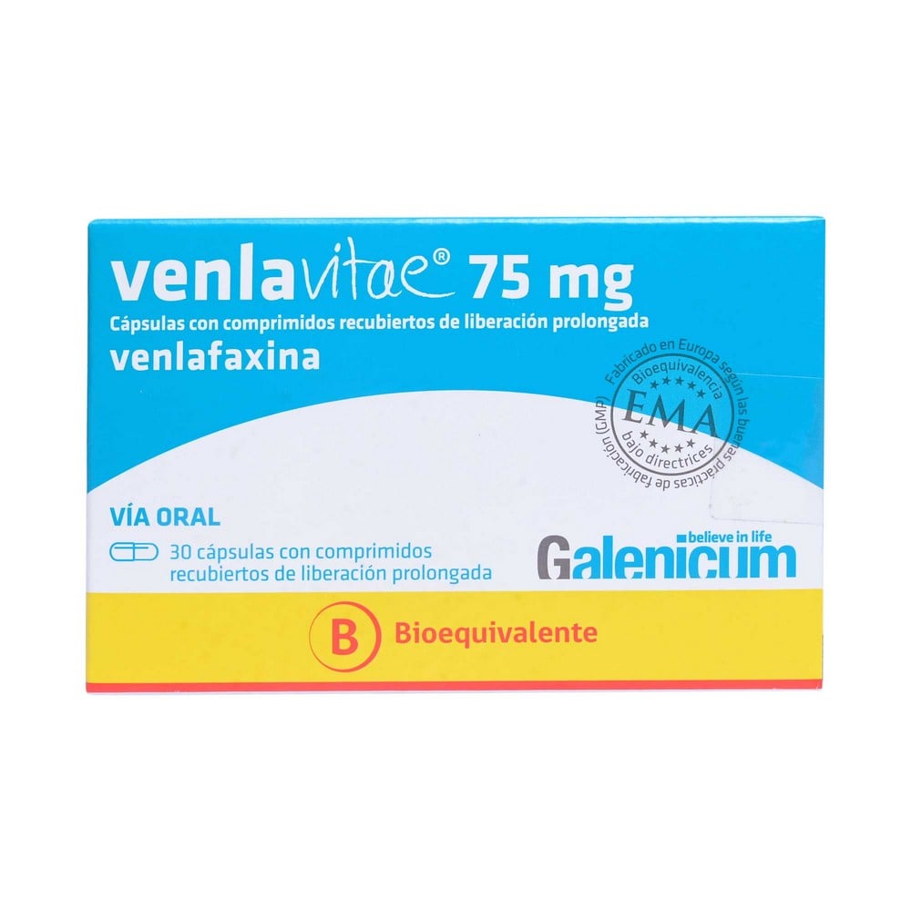 Venlavitae Venlafaxina 75 mg 30 Cápsulas | Farmacias Cruz Verde