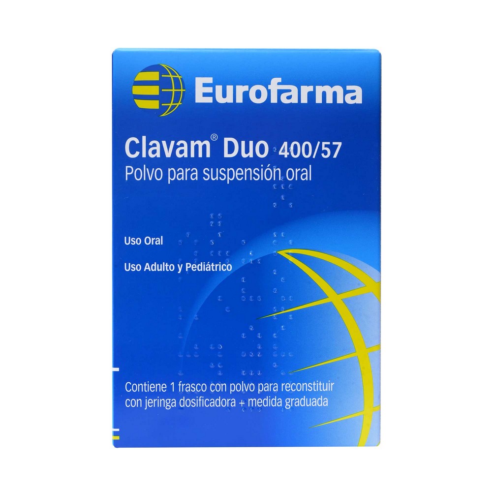 Clavam Duo Amoxicilina 57 mg/5mL Suspension 70 mL