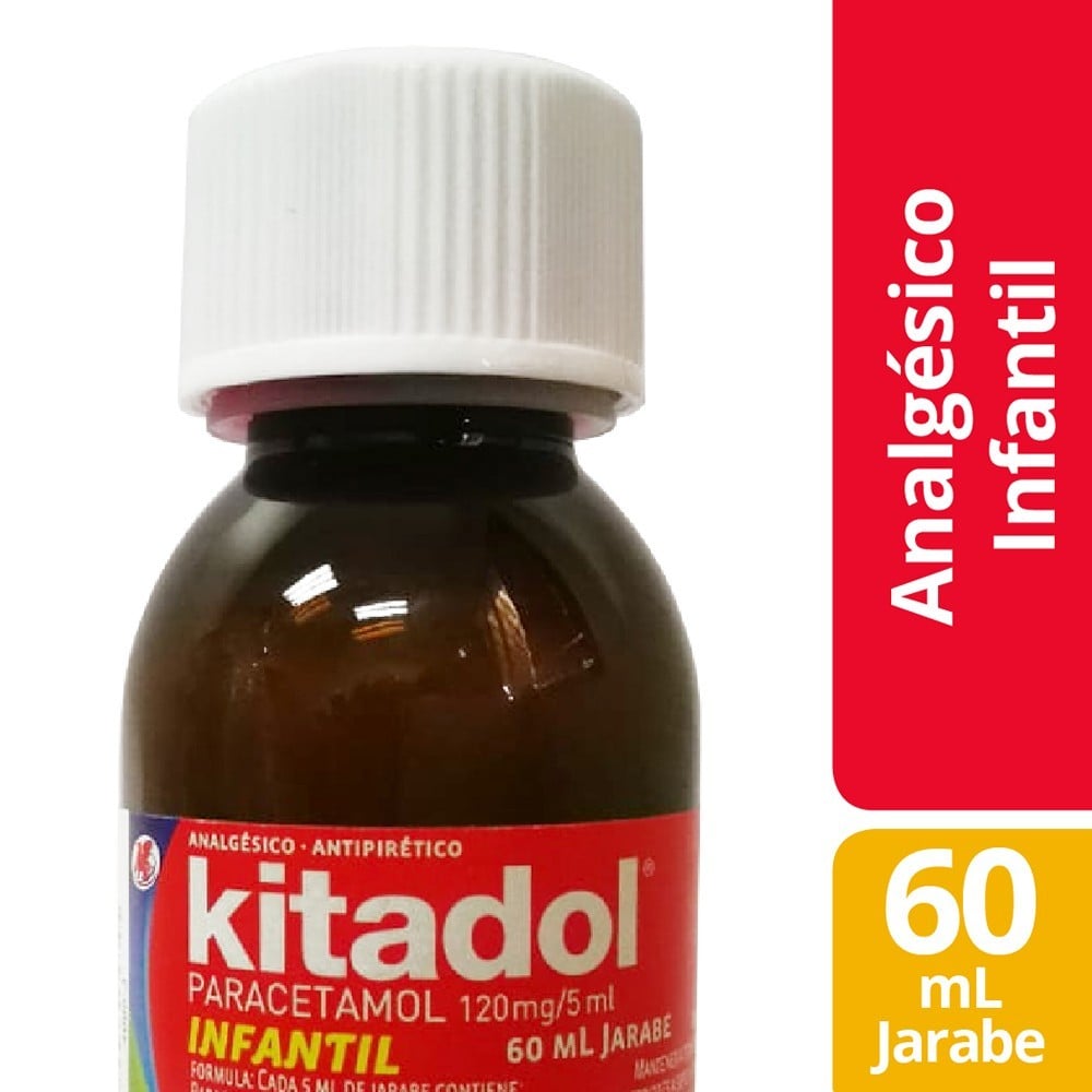 Kitadol Paracetamol 120 mg/5ml Jarabe 60 mL Farmacias Cruz Verde
