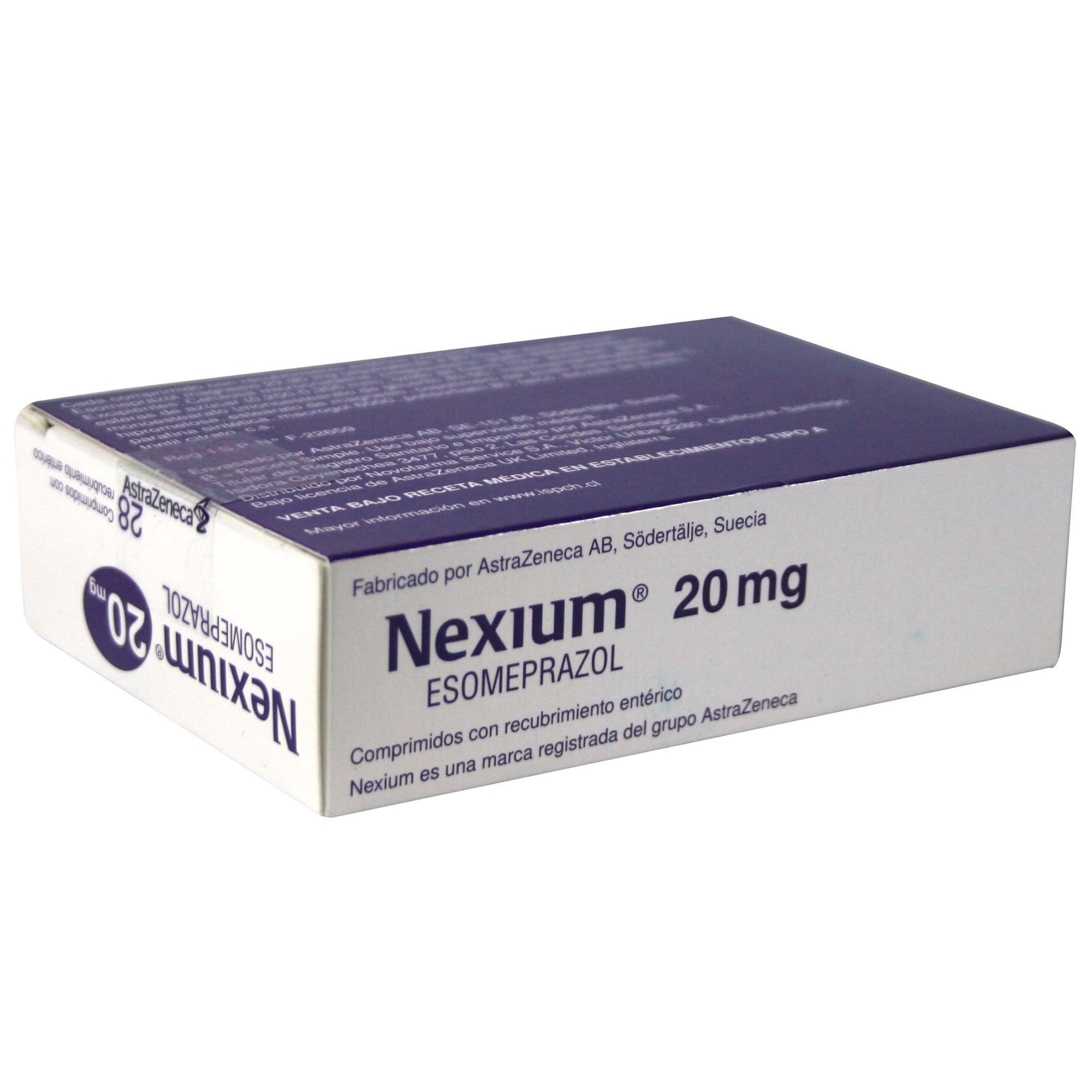 Nexium Esomeprazol 20 Mg 28 Comprimidos Recubiertos | Cruz Verde