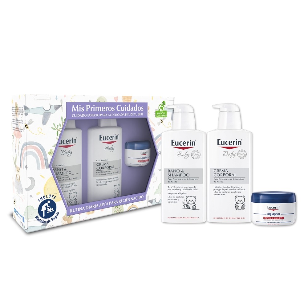 Estuche Mis Primeros Cuidado Baby BaÃ±o y Shampoo 400ml + Baby Crema
