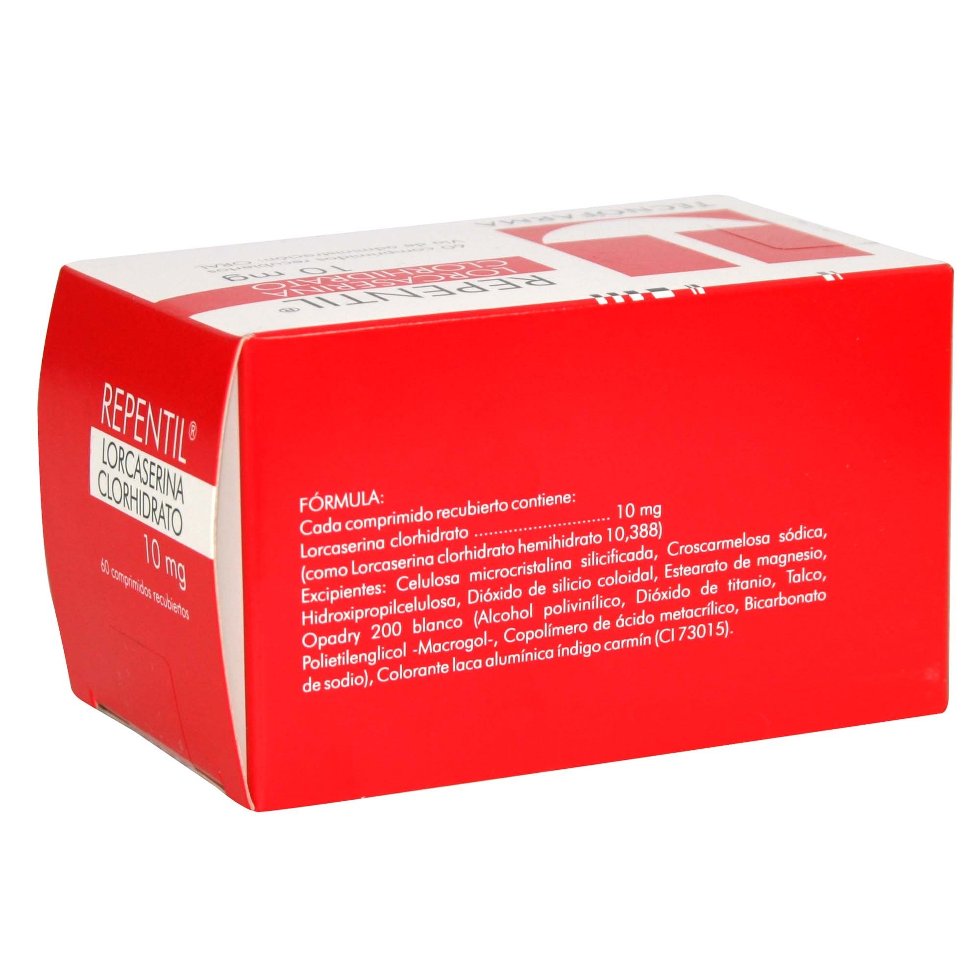 Repentil Lorcaserina 10 mg 60 Comprimidos Recubierto | Farmacias Cruz Verde